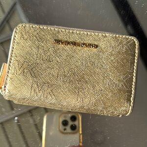 Michael Kors Metallic Gold Card Case
